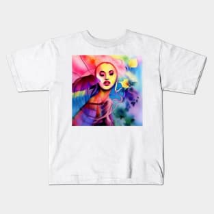 Watecolor girl Kids T-Shirt